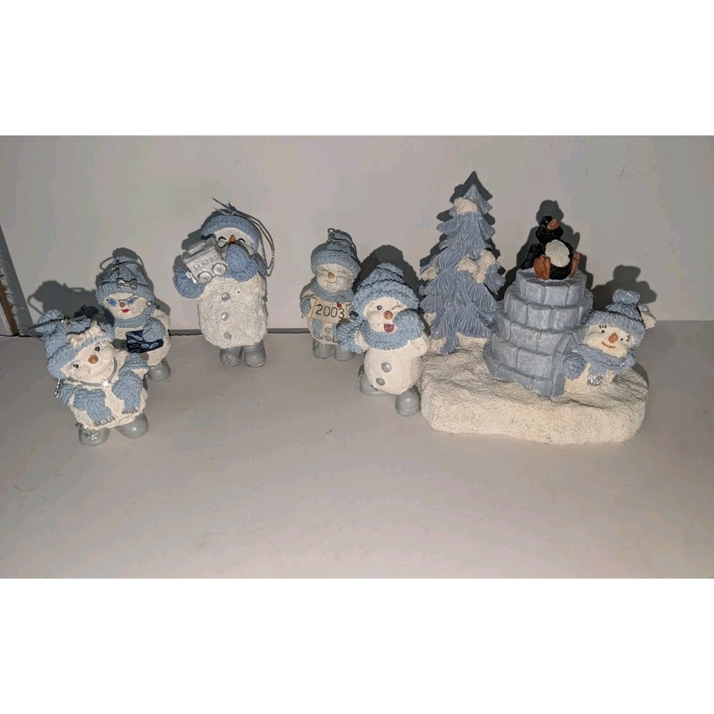 Snow Buddies ornaments figurine Parade of Gifts Exclusive 1999 Snowman Christmas